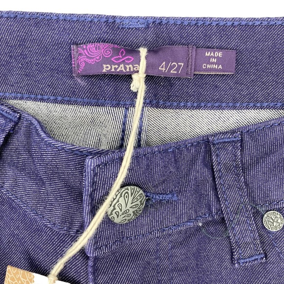 prAna Indigo Jett Pant Low Rise Fitted Ombre Ankle Jeans Size 4 27" Waist - Picture 14 of 14